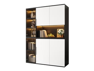Vitrine coloris bicolore 5 étagère(s) OKMYHOME  - 120 cmx160 cm