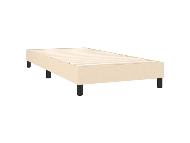  Lit simple- lit adulte -  cadre de lit à lattes crème 80x200 cm tissu  - Conforama C
