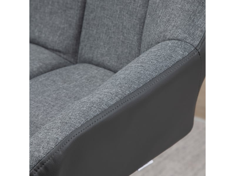 Lot de 2 tabourets de bar réglables,57,5x52,5x93-114 cm,pivotants 360°,gris  - Conforama E