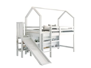 Lit avec rangement 90x200 cm <strong>KORFEE</strong>  <strong></strong> coloris blanc