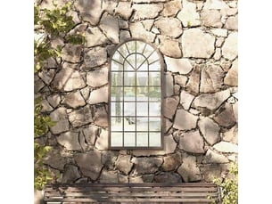 Miroir rectangulaire à fixer coloris beige <strong></strong>  <strong></strong> - 90 cm x 45 cm