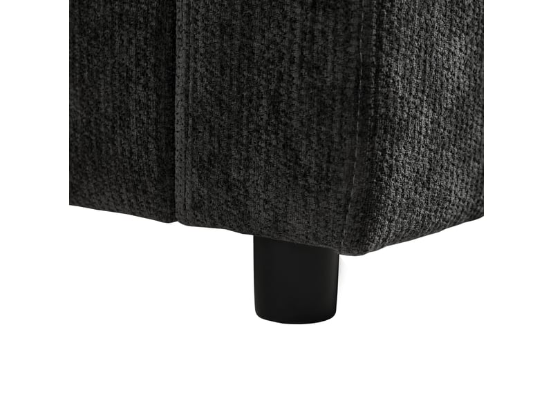  Canapé d'angle en l convertible gris avec rangement, tablette, port usb et 4 coussins - chambre  - Conforama E