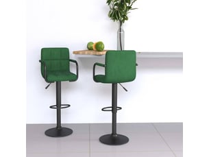 Lot de 2 tabouret de bar, chaise de bar vert foncé velours shl75504
