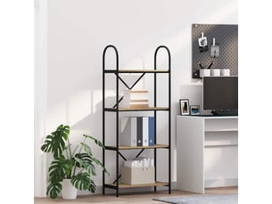 Étagère 4 niveaux, étagère de rangement 60 x 30 x 146 cm bois d'ingénierie shl5826
