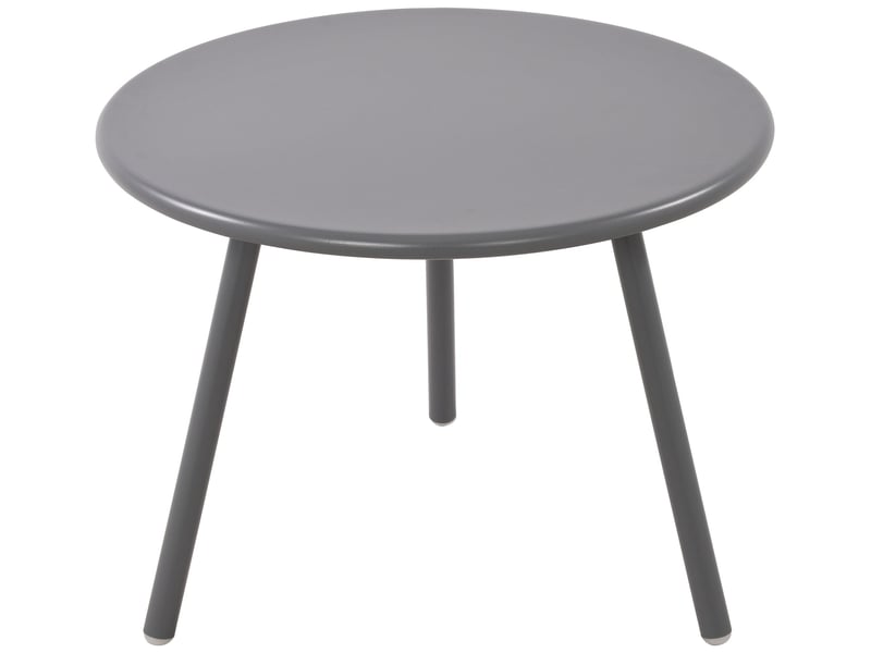 Table basse ronde intérieur extérieur en polypropylène couleur gris foncé – ø 60 cm résistante aux intempéries 10_0009196 - Conforama A