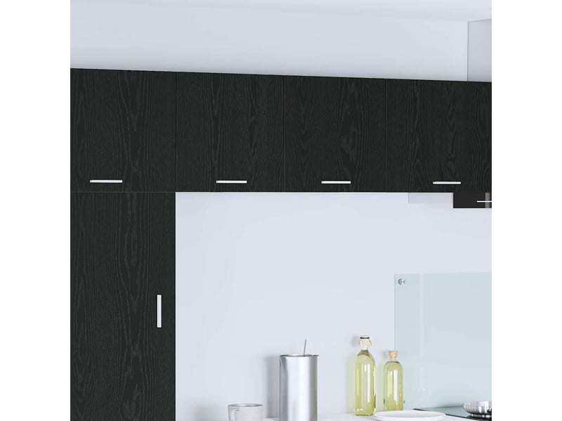  Meuble de rangement, armoire suspendue 2 pcs chêne noir et blanc bois d'ingénierie shl8631  - Conforama B