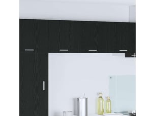Meuble de rangement, armoire suspendue 2 pcs chêne noir et blanc bois d'ingénierie shl8631