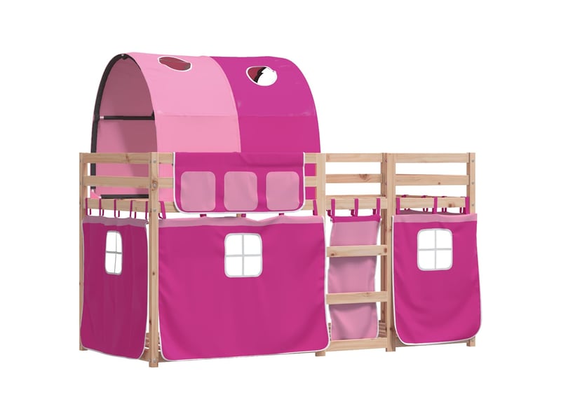 Lit simple- lit adulte - lit superposé sans matelas 90x200 cm bois de pin massif - Conforama B