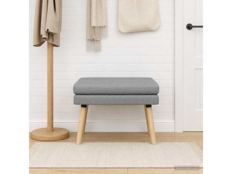  Banc d'entrée, banc à double couche gris clair 60x40x46 cm tissu  - Conforama C