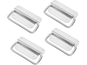Poignées pliantes en acier inoxydable, poignée de porte en métal, pour boîte à outils et porte d'armoire (4 pièces)