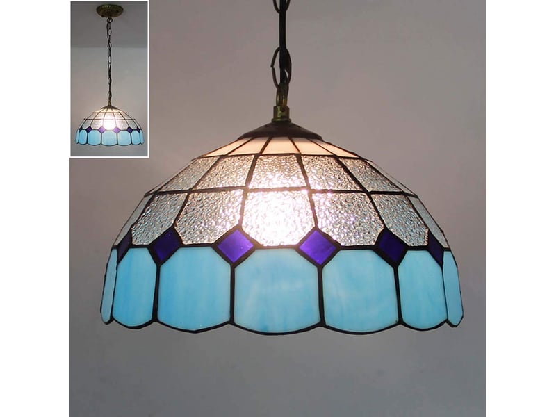  Suspension créative en bois massif et verre, style campagne – e27, source 9w blanc chaud incluse, pour salle à manger, bureau et chambre-style 7  - Conforama C