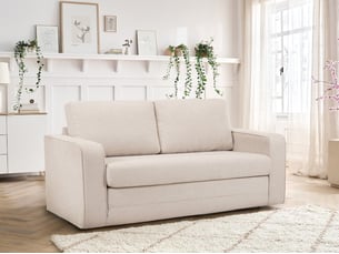 Canapé droit convertible BOBOCHIC COME 2 places Tissu beige
