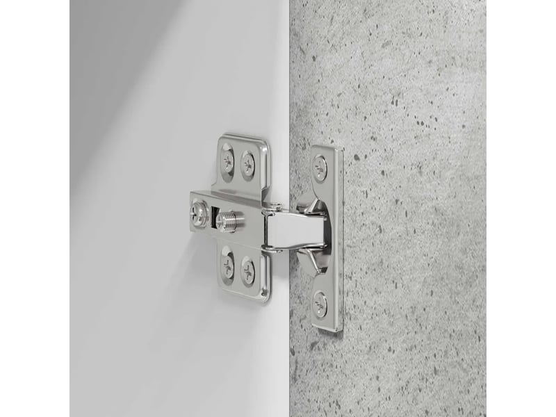  Lot de 2 armoires suspendues modernes avec grand espace de rangement 60 x 31 x 40 cm en bois d'ingénierie gris béton 02_0053216  - Conforama E