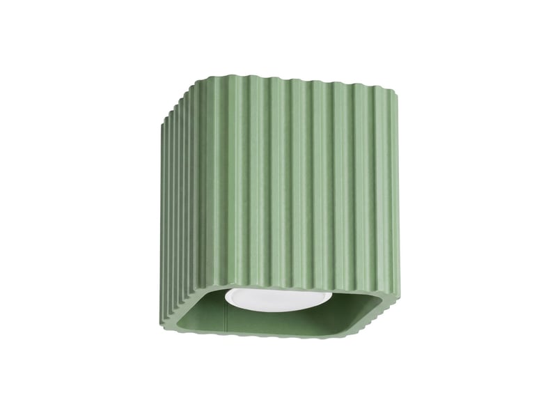  Plafonnier riff 1 sauge gu10 aluminium moderne 10x10x10cm SL.3113 - Conforama A