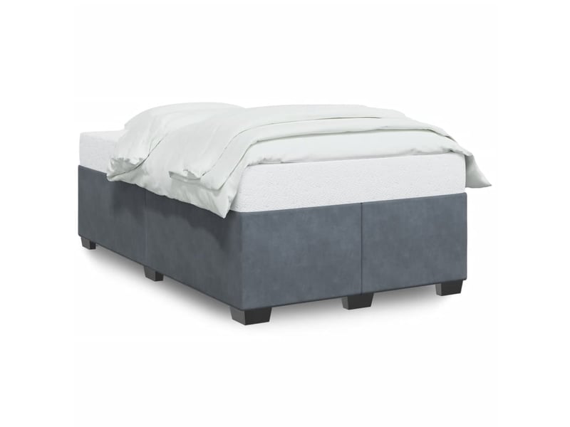  Lit double- lit adulte -  cadre de lit sans matelas gris foncé 120x190 cm velours  - Conforama A