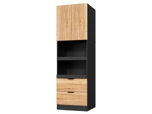 Buffet 2 porte(s) 2 tiroir(s) <strong></strong> <strong></strong> - 59.5 cm coloris noir