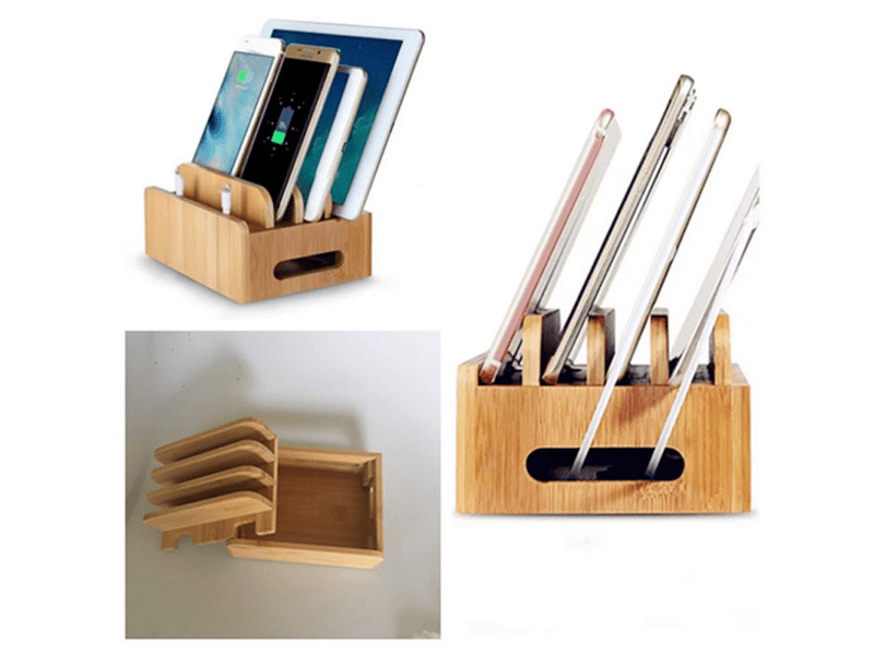 Support de rangement pour téléphone portable, support de chargement, organisateur de rangement pour table de bureau à domicile - Conforama B