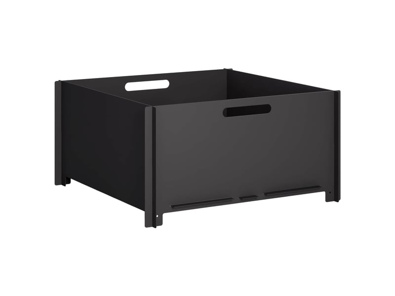  Brasero exterieur, foyer de cheminée noir 60x60x30 cm acier shl82315  - Conforama A