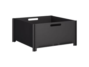 Brasero exterieur, foyer de cheminée noir 60x60x30 cm acier shl82315