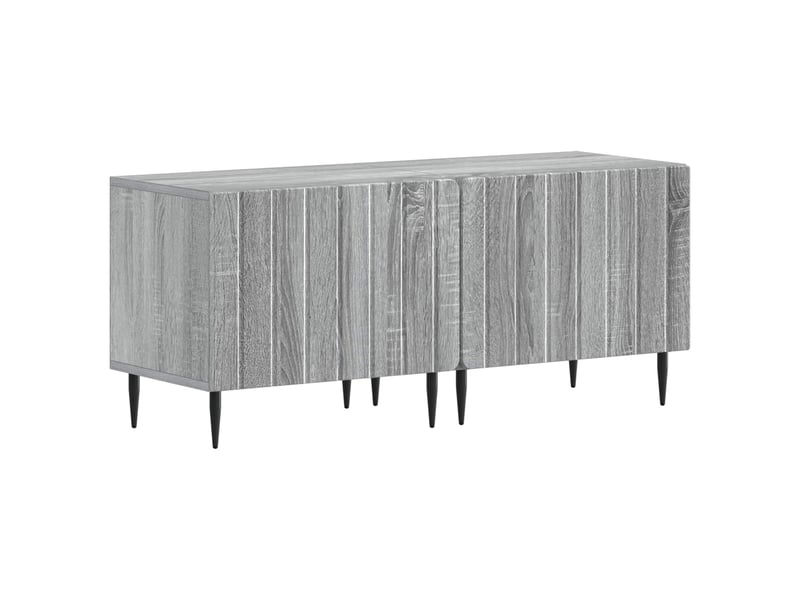  Meuble tv - banc tv - meuble de rangement led 5 pièces sonoma gris bois d'ingénierie  - Conforama D