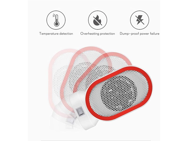 Mini chauffage d'appoint électrique, ventilateur de chauffage domestique 400 w, mini appareil de chauffage solaire basse consommation, silencieux, multicolore - réf. Szpb658585jjzj - Conforama C