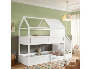 Lit superposé 80x200 cm <strong>EVRYAE </strong> <strong></strong> coloris blanc