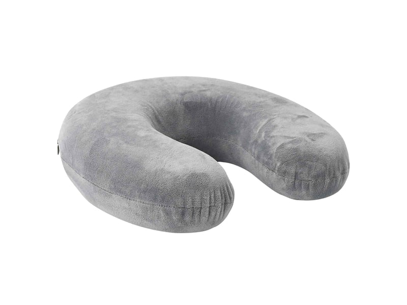  Coussin de voyage pour le cou gris mousse à mémoire de forme cf56383  - Conforama C
