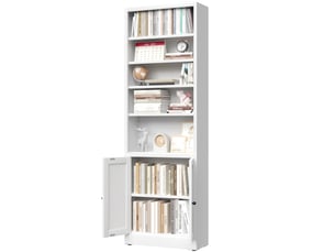 Bibliotheque coloris  blanc 5 étagère(s) <strong>KORFEE</strong> <strong></strong> - 20 cm x 60 cm