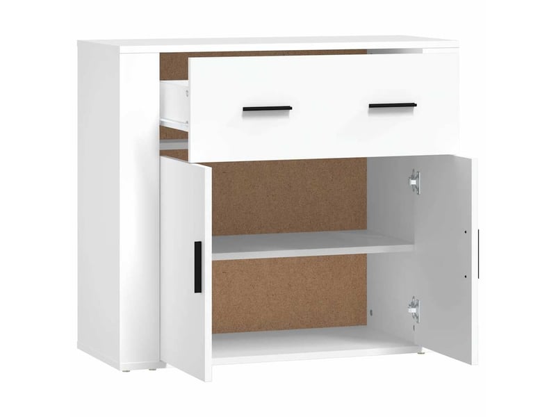  Buffet - bahut - meuble de rangement blanc 80x33x70 cm bois d'ingénierie  - Conforama D