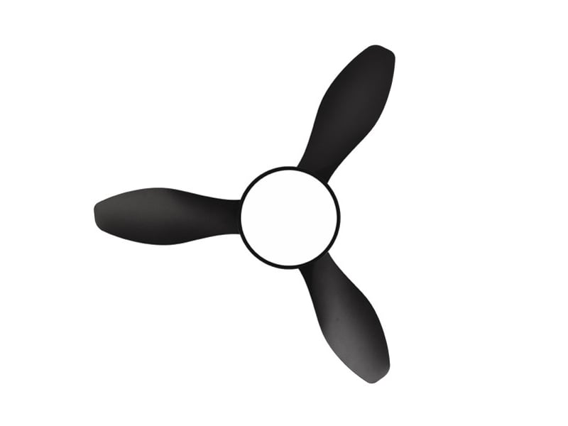  Ventilateur de plafond fabrilamp mandala dc noir 3 pales 120 cm 6 vitesses led 48 w télécommande 246091309 - Conforama D