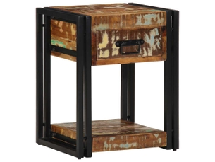 Table de chevet avec tiroir 2 pièces multicolore 40 x 35 x 50 cm