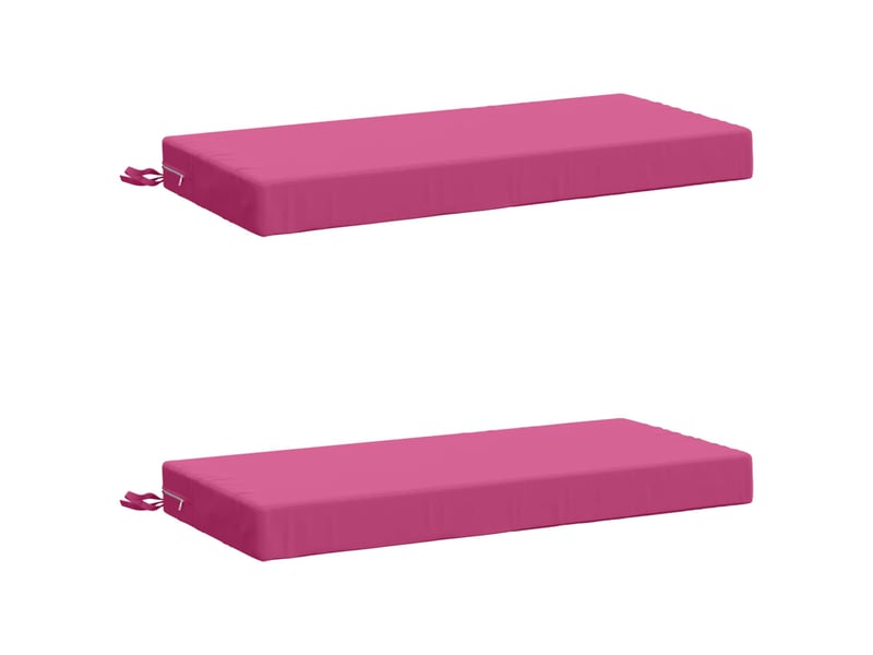 Lot de 2 coussins de banc, coussins d'assise soest 100 % polyester rose cf57342 - Conforama A