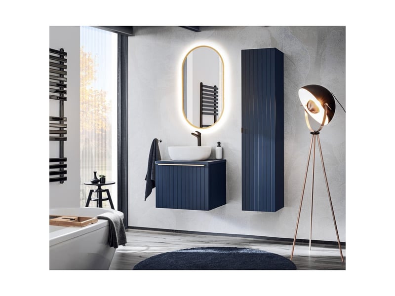  Miroir salle de bain led doré ovale 90x50 cm ultra fin  - Conforama C