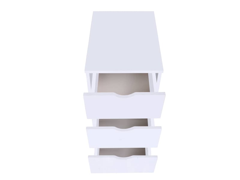  Meuble à tiroirs, meuble de rangement salon 33x45x60 cm blanc  - Conforama C
