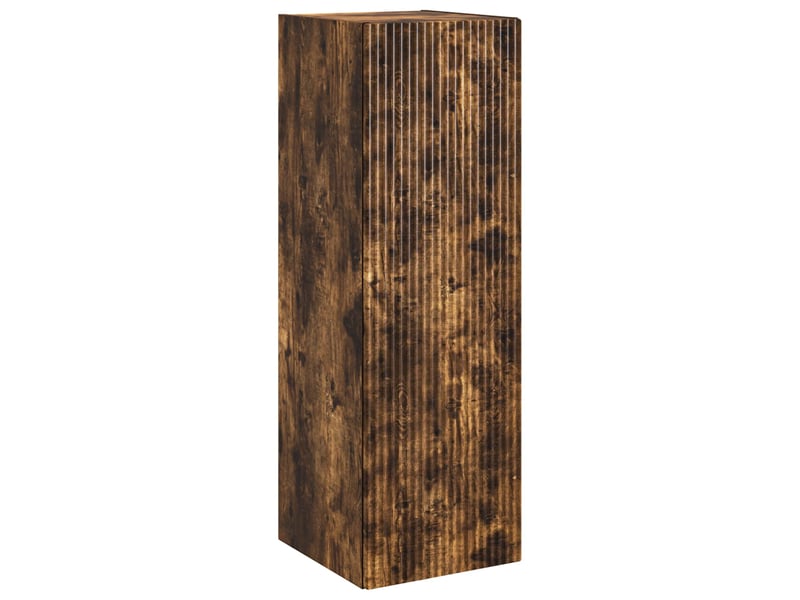  Cabinet salle de bain mural, meuble de rangement chêne fumé 33x34.5x60 cm shl6410  - Conforama A