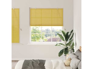 Store enrouleur, store à rouleau jaune 140 x 160 cm bambou cf45270