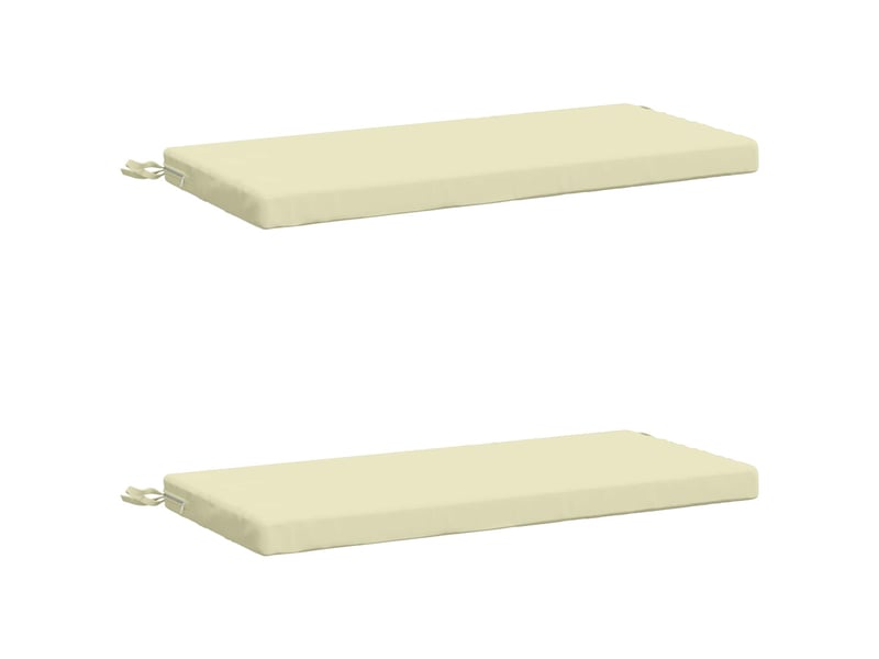 Lot de 2 coussins de banc, coussins d'assise soest 100 % polyester crème cf57205 - Conforama A