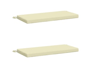 Lot de 2 coussins de banc, coussins d'assise soest 100 % polyester crème cf57205