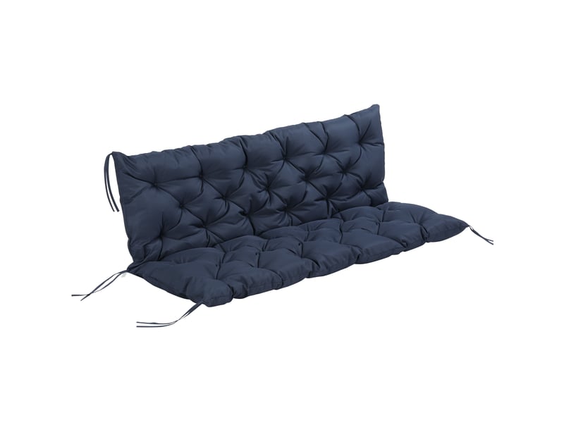  Coussin de banc 3 places en polyester et mousse avec attaches 150 x 98 x 8 cm  - Conforama A