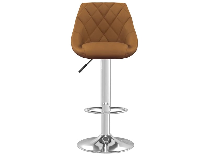  Tabouret de bar, chaise de bar marron velours shl5866  - Conforama C