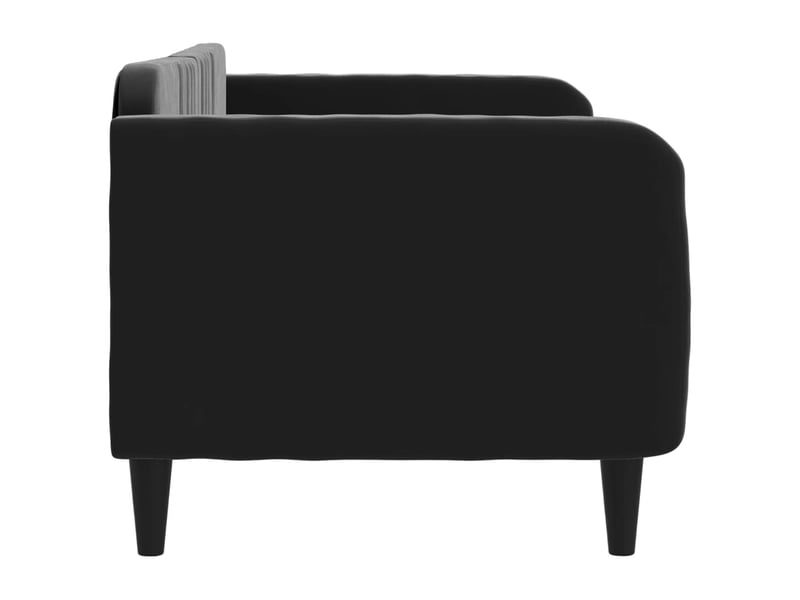  Lit simple- lit adulte -  lit de repos sans matelas noir 80x200 cm velours  - Conforama C