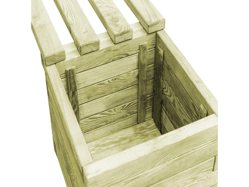  Banc de jardin à jardinières bois de pin imprégné 02_0001366  - Conforama D