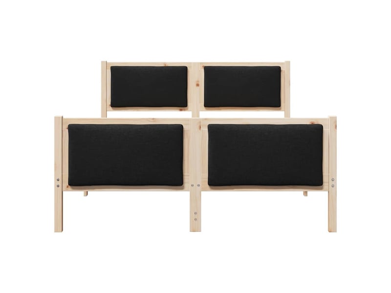 Lit double- lit adulte -  cadre de lit avec tête de lit noir 160 x 200 cm tissu  - Conforama D