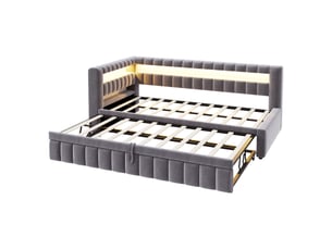 Lit extensible 90x200 cm C-CRAFTLINK coloris gris