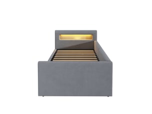 Lit coffre 90x200 cm   Sol Morn coloris gris