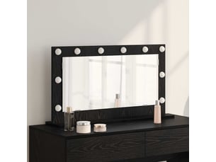 Miroir rectangulaire à fixer coloris noir <strong></strong> <strong></strong> - 80 cm x 45 cm