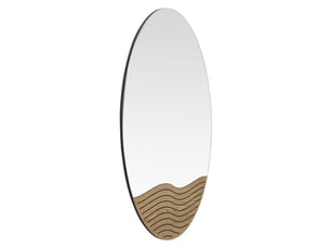 Miroir rectangulaire à poser coloris marron <strong></strong>  <strong></strong> - 1.5 cm x 50 cm