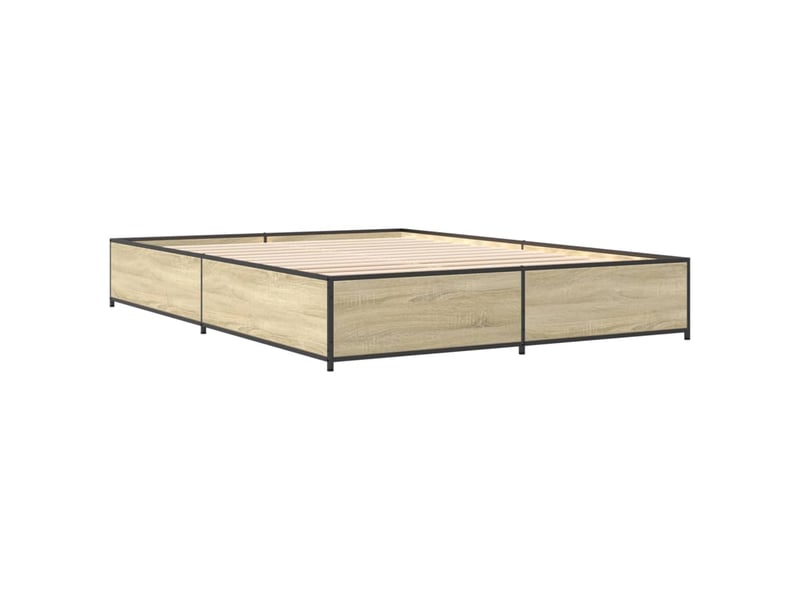  Lit double- lit adulte -  cadre de lit sans matelas chêne sonoma 120x190 cm  - Conforama B
