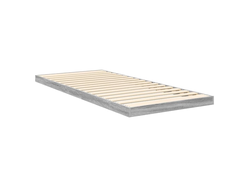 Lit simple- lit adulte - cadre de lit surélevé gris sonoma 100 x 200 cm - Conforama D