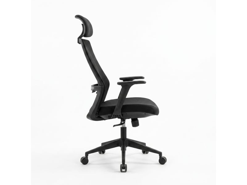  Fauteuil de bureau pivotant en tissu mesh noir assise réglable – wesley  - Conforama E